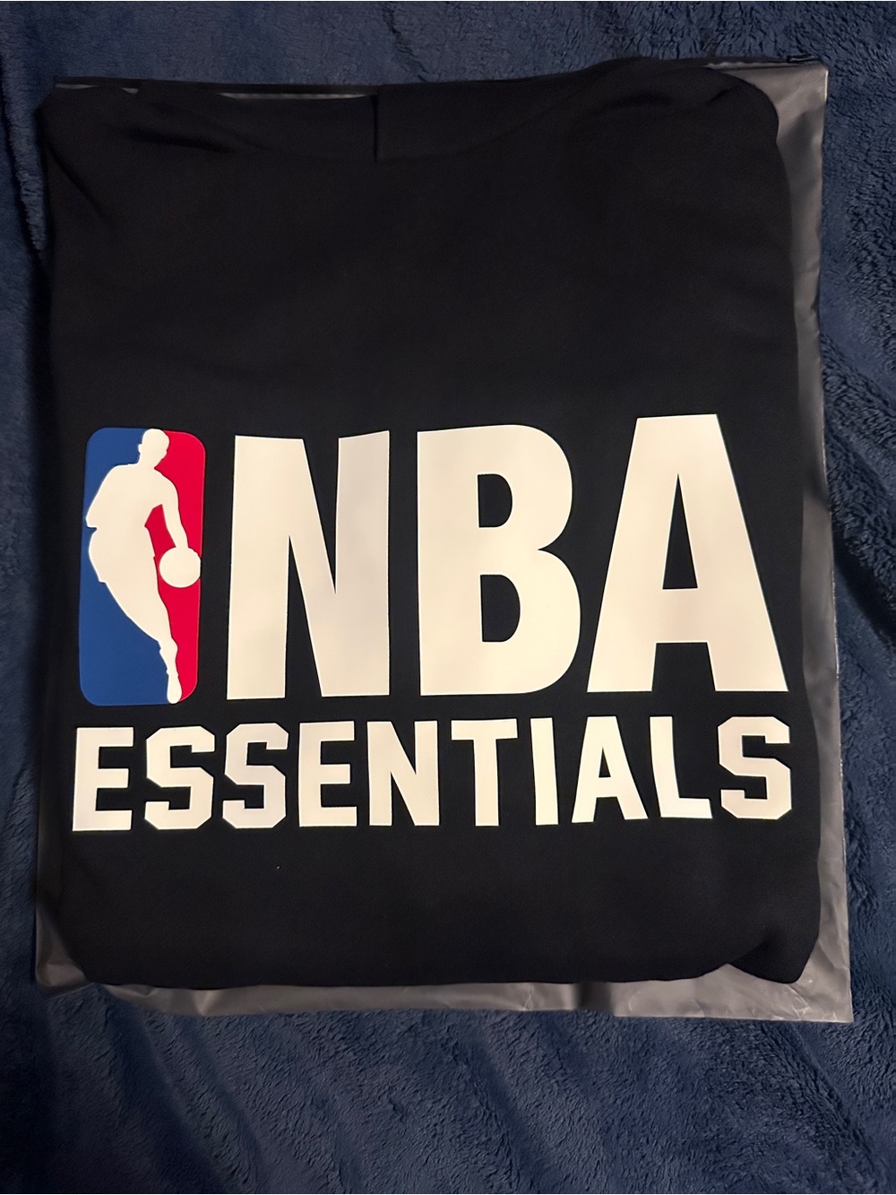 Fear of God Black Sweatshirt with White NBA Essentials Logo